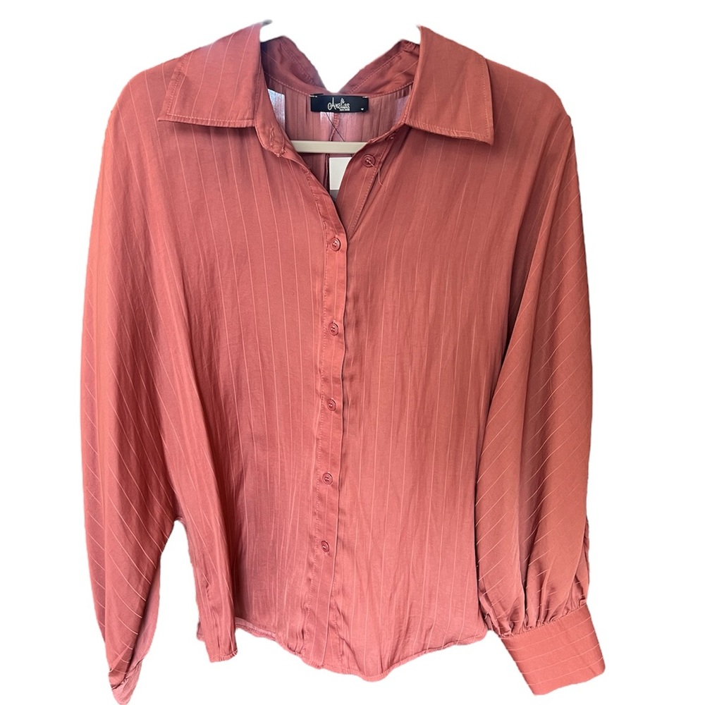 Satin button down blouse